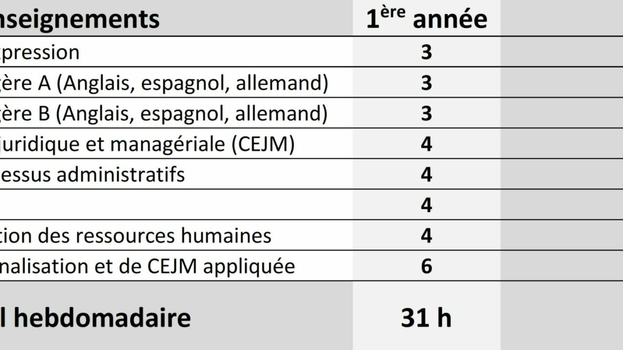 La Grille Horaire Du BTS SAM | Lycée Savary De Mauleon